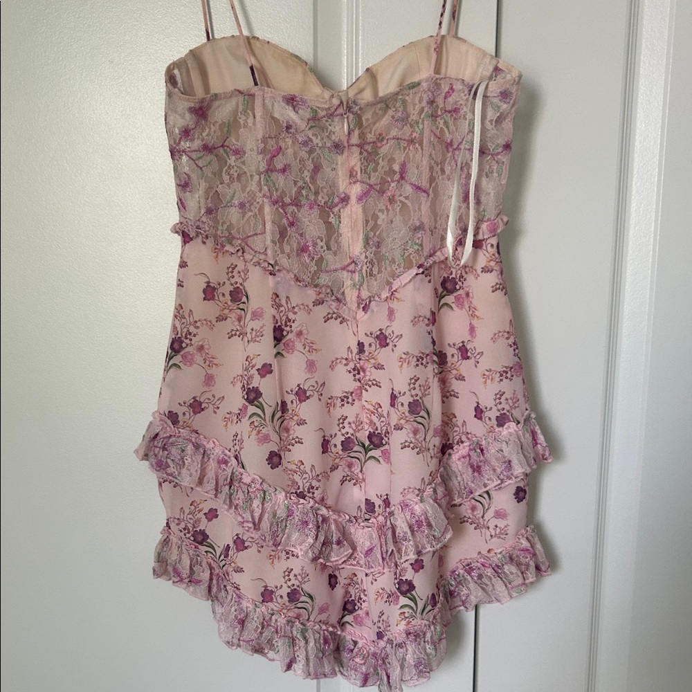 Lovers + Friends Strapless Floral Lace Dress - Picture 4 of 12